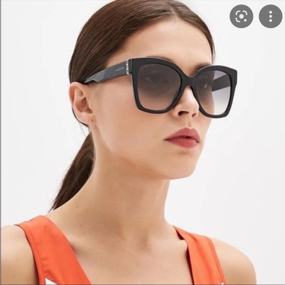 Gucci Oversized Sunglasses with Black Frame